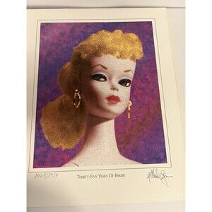 BARBIE 35TH ANNIVERSARY LIMITED EDITION LITHOGRAPH #1427 BY MICHAEL EGAN